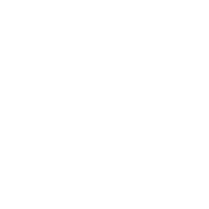 Alien Face Circle Logo #ffffff