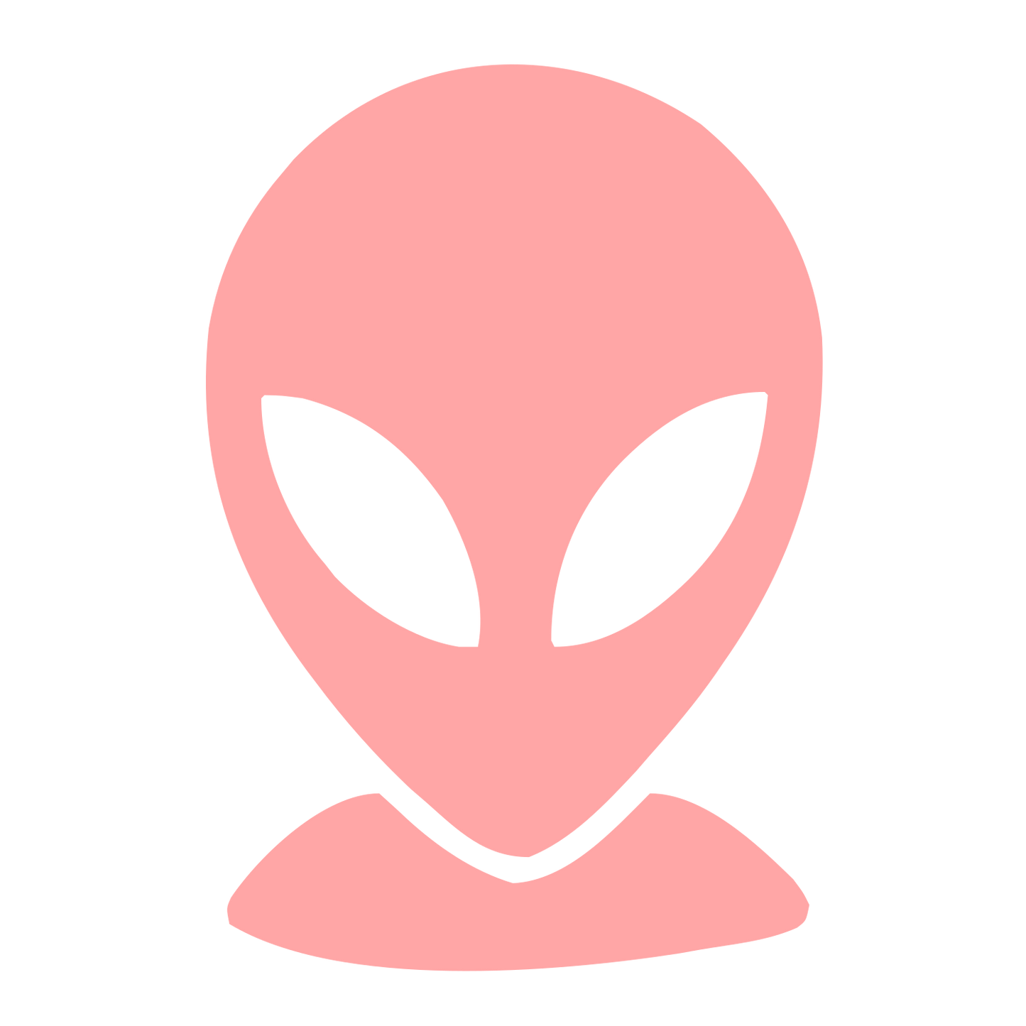 Alien Head Face Logo #ffa6a6