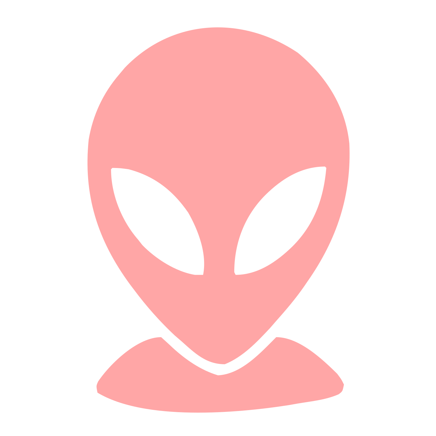 Alien Head Face Logo #ffa6a6