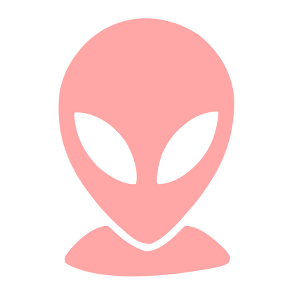 Alien Head Face Logo #ffa6a6