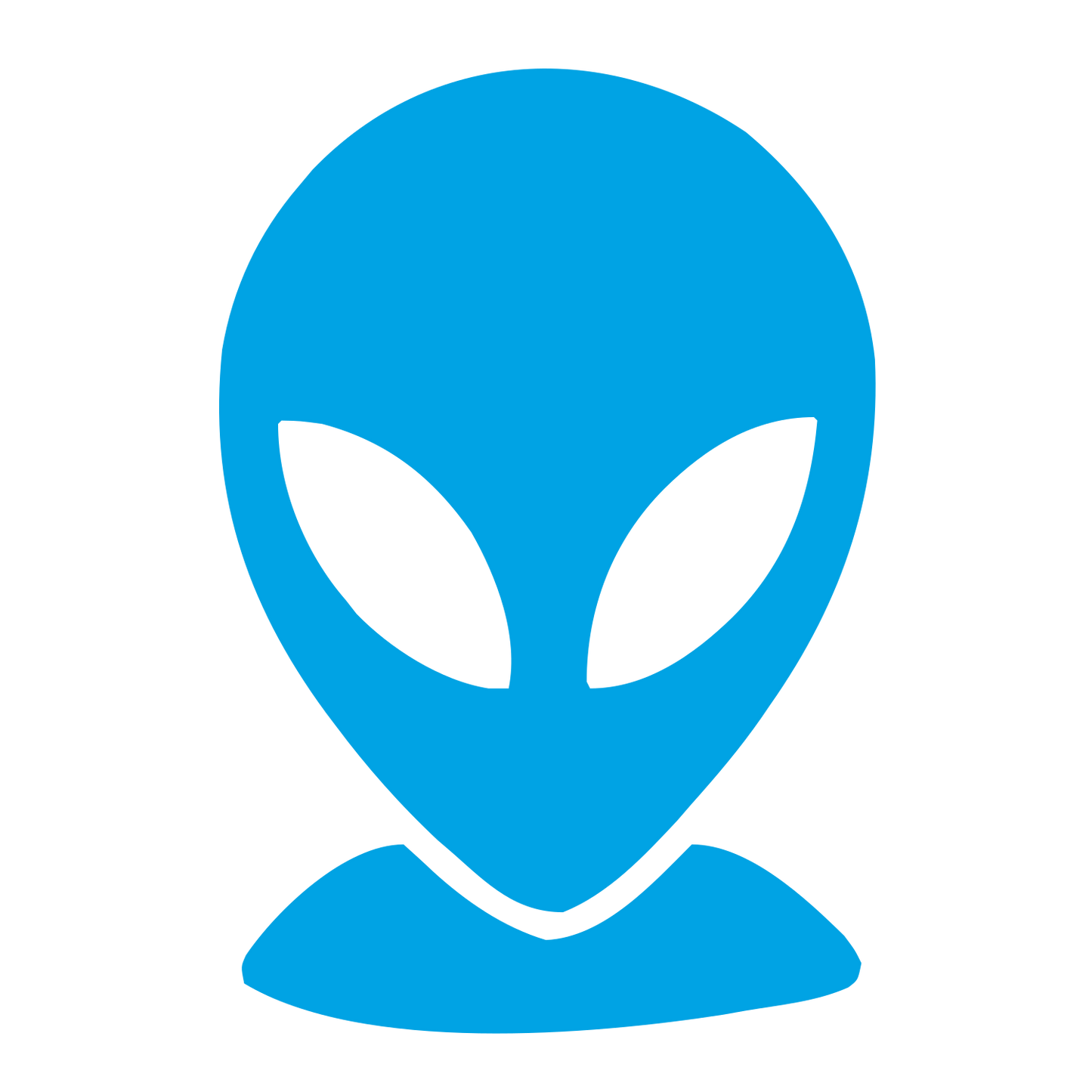 Alien Head Face Logo #00a3e4