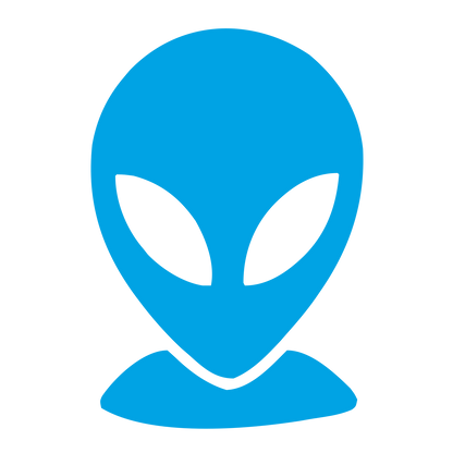 Alien Head Face Logo #00a3e4