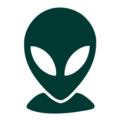 Alien Head Face Logo #003932