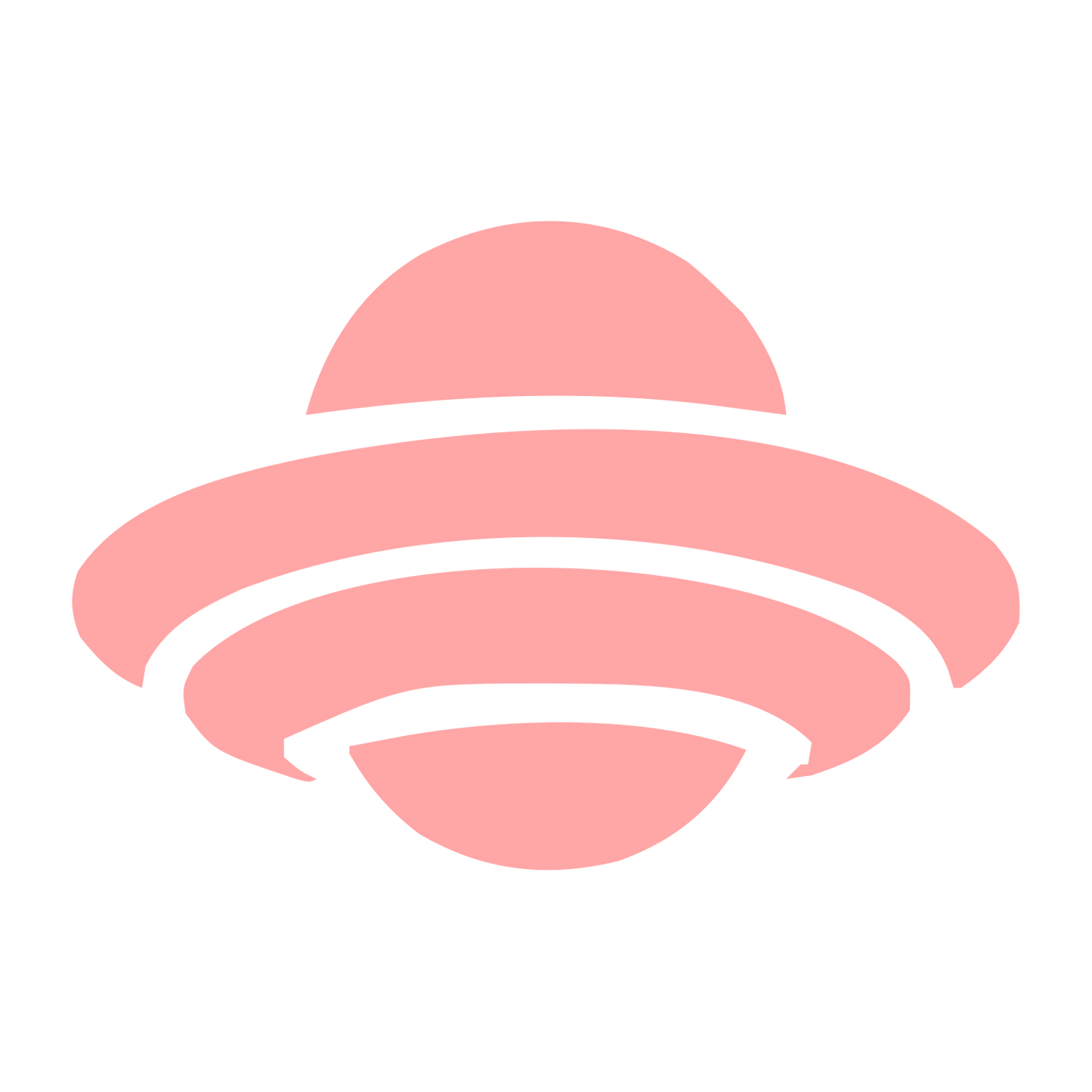 UFO Flying Saucer Logo #ffa6a6