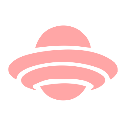 UFO Flying Saucer Logo #ffa6a6