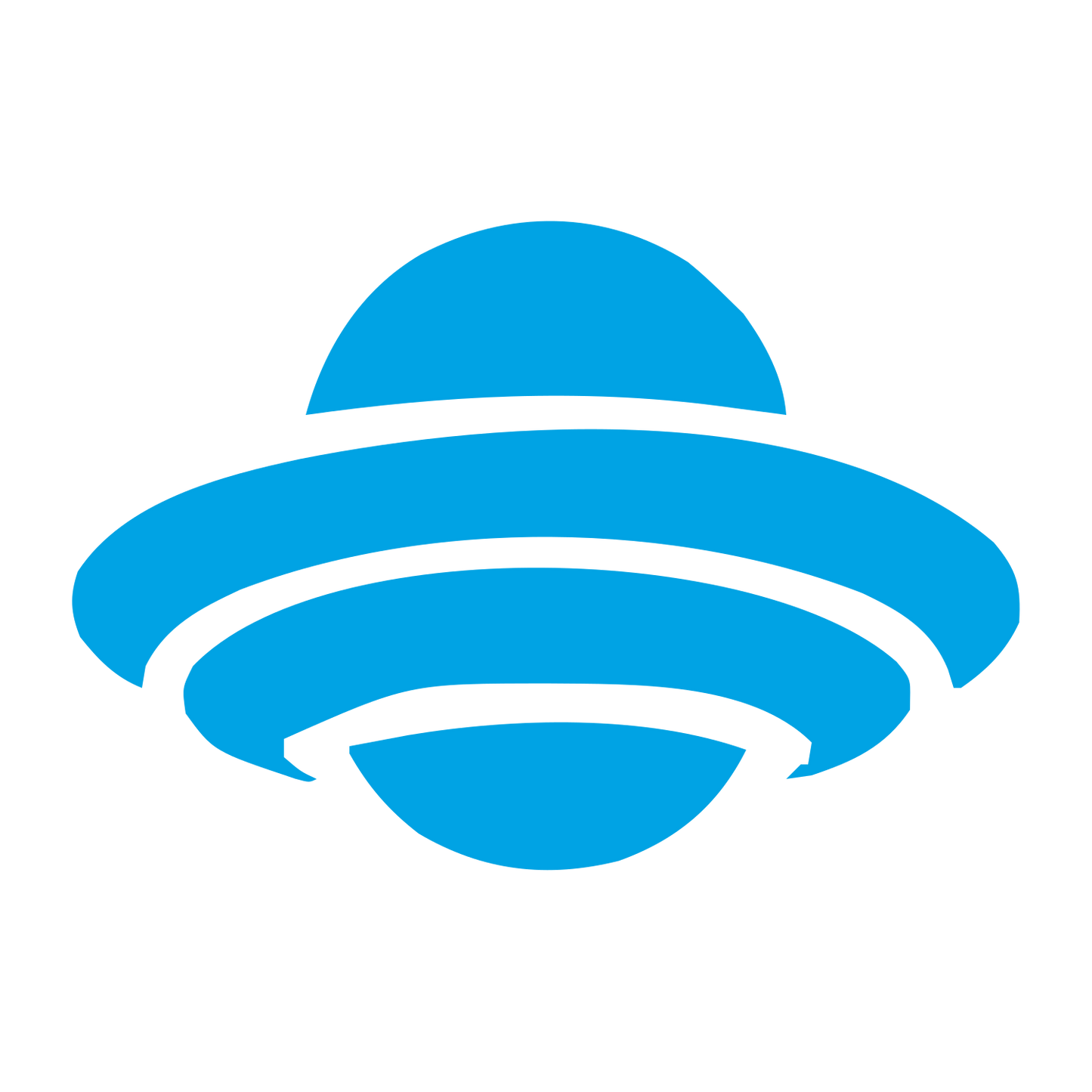UFO Flying Saucer Logo #00a3e4