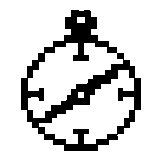 Pixel Compass Ornament Logo