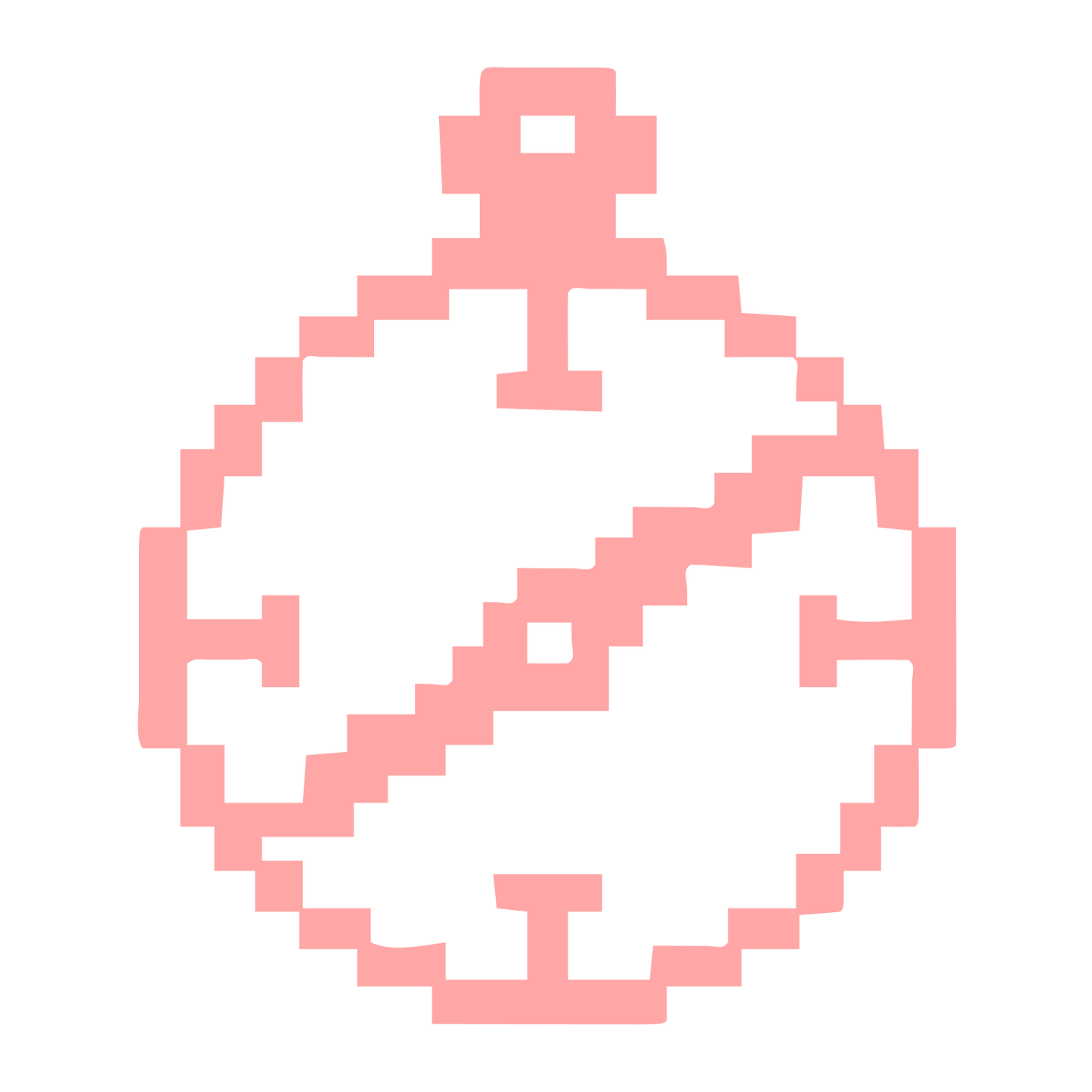 Pixel Compass Ornament Logo #ffa6a6