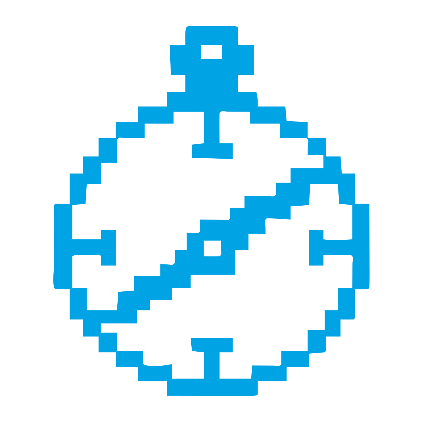Pixel Compass Ornament Logo #00a3e4