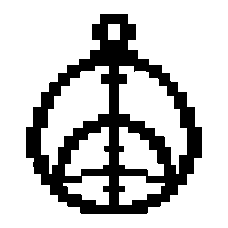 Pixel Peace Sign Logo