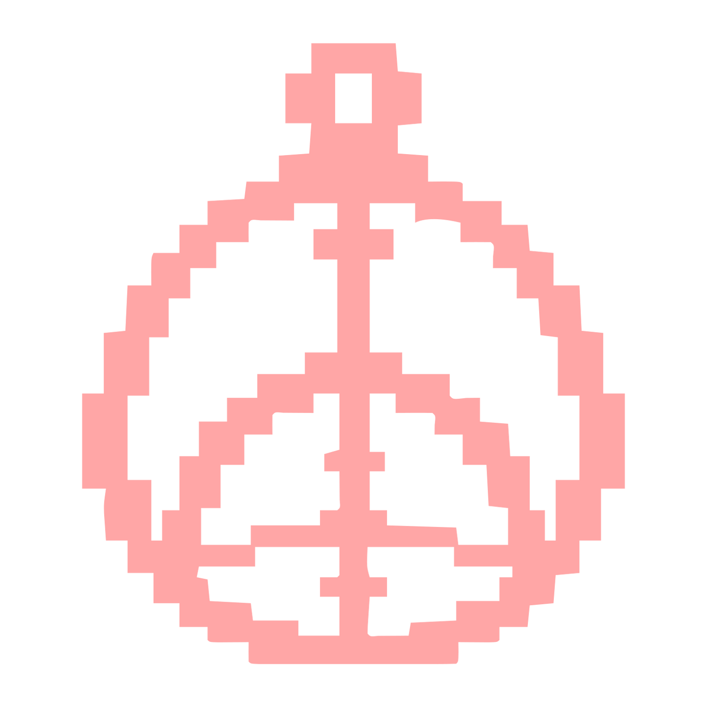 Pixel Peace Sign Logo #ffa6a6