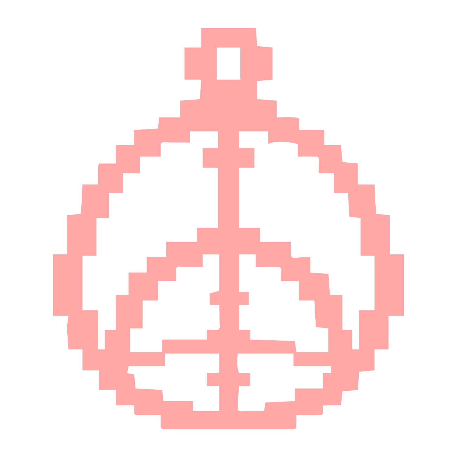 Pixel Peace Sign Logo #ffa6a6