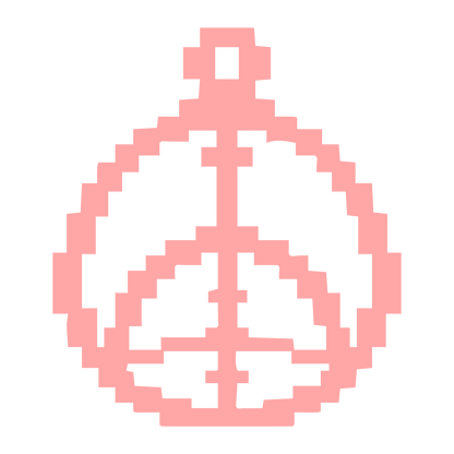 Pixel Peace Sign Logo #ffa6a6