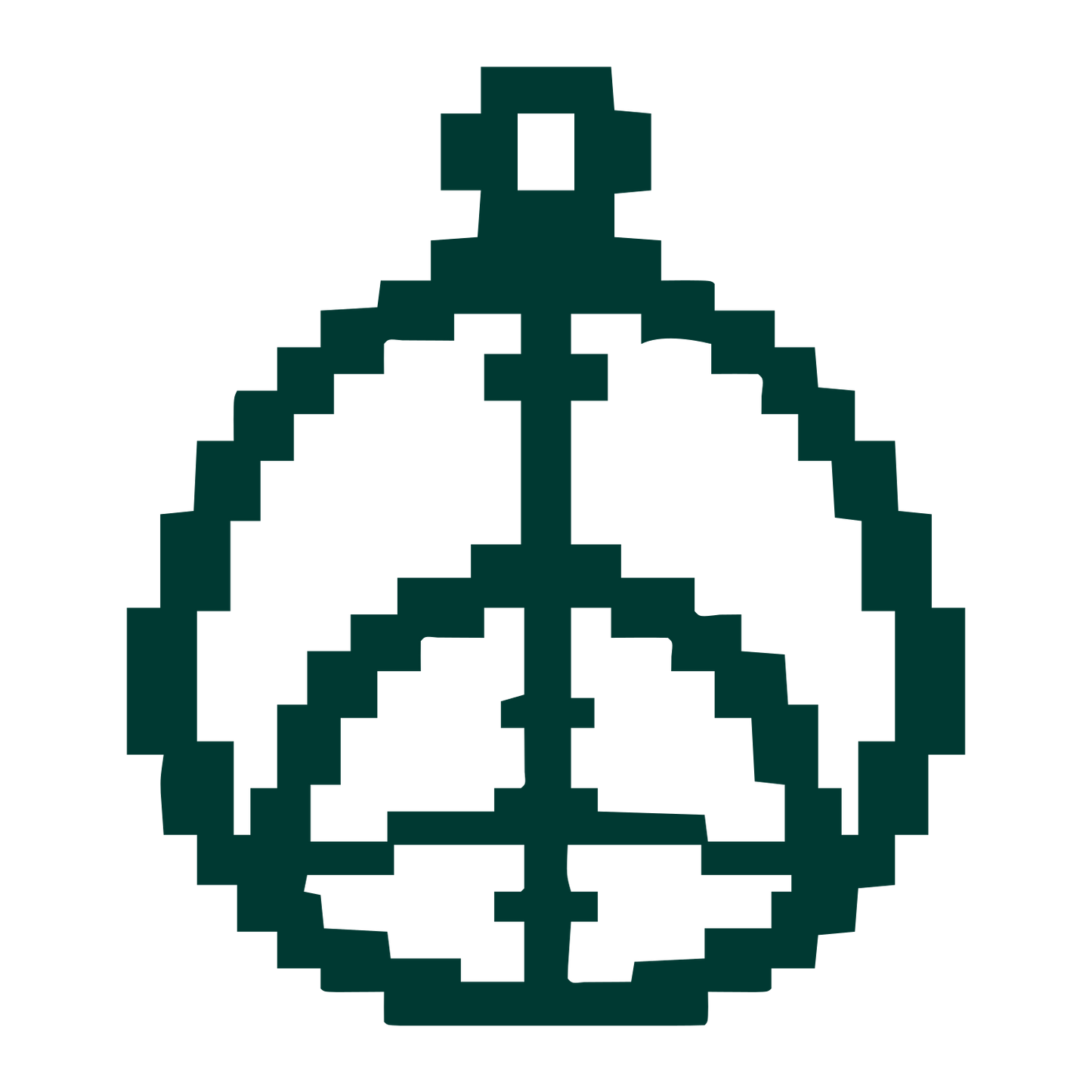 Pixel Peace Sign Logo #003932