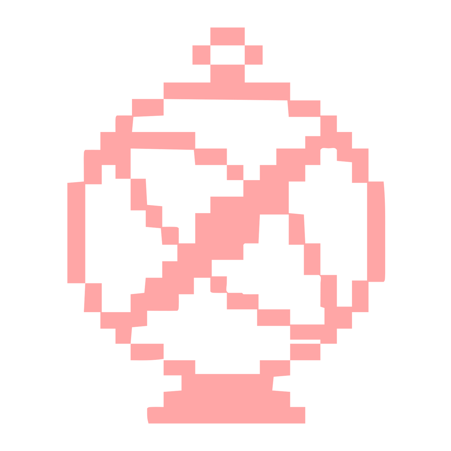 Pixel Astrolabe Globe Logo #ffa6a6