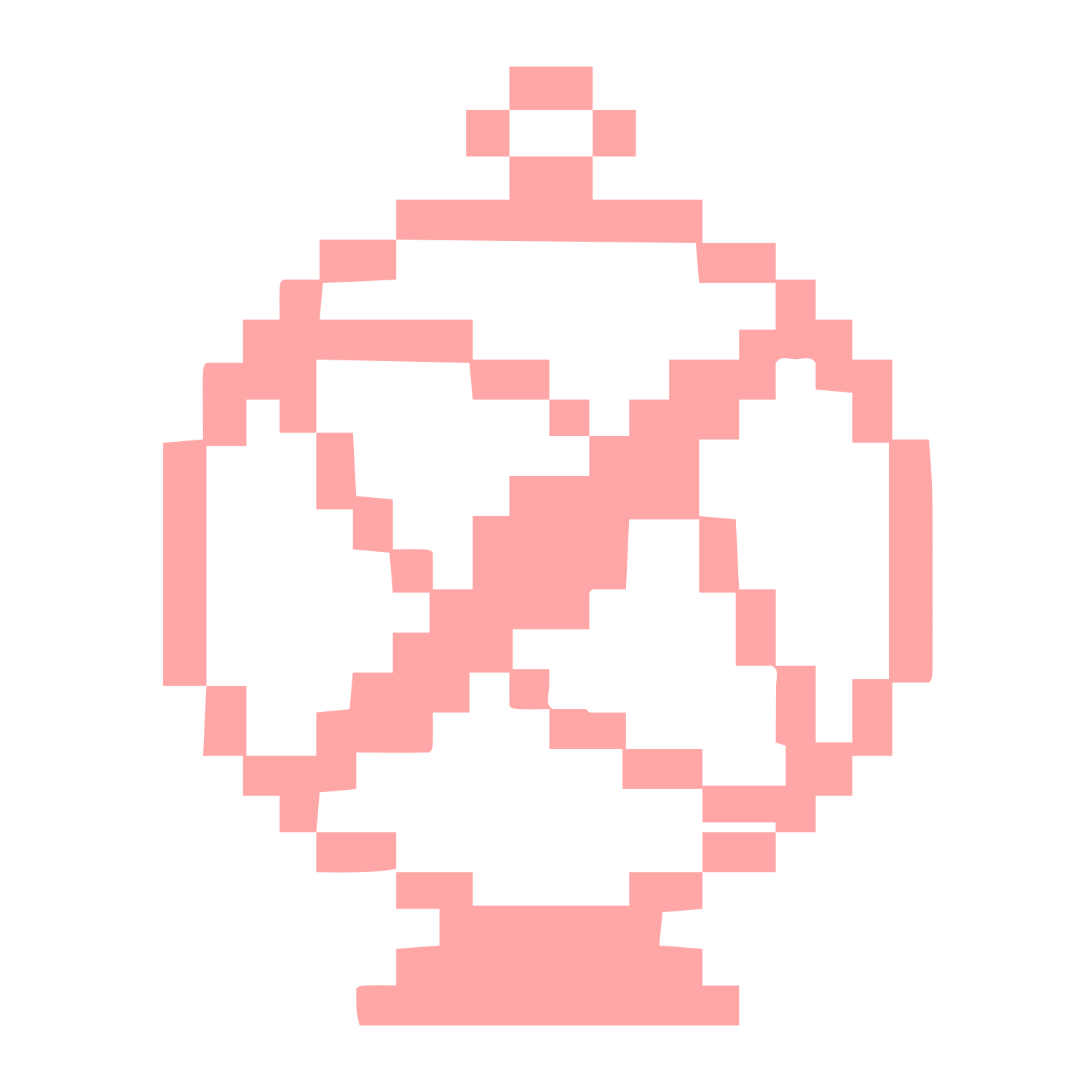 Pixel Astrolabe Globe Logo #ffa6a6