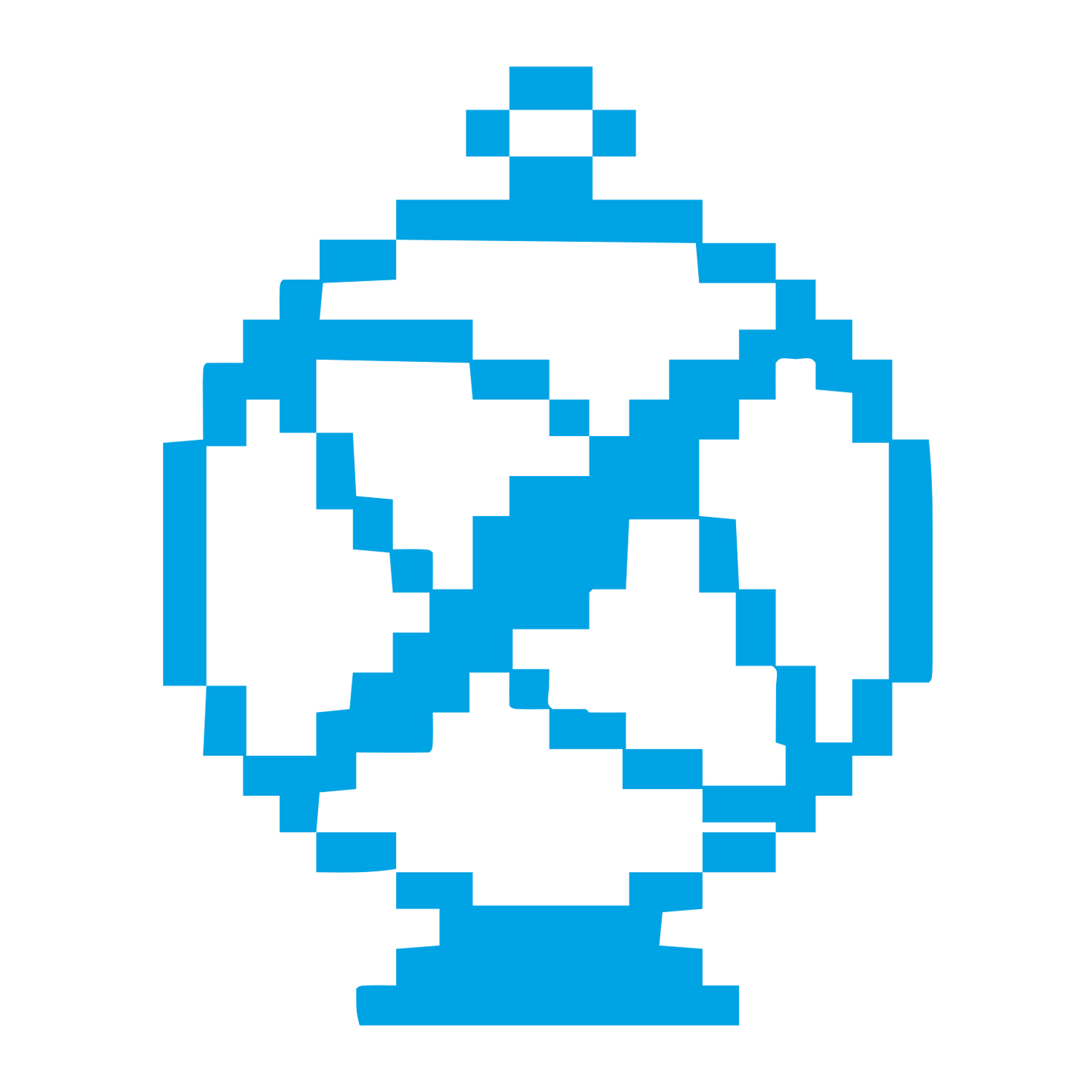 Pixel Astrolabe Globe Logo #00a3e4