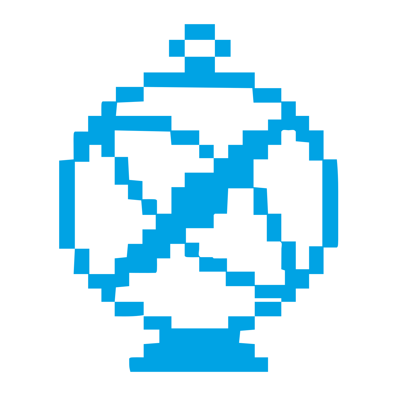 Pixel Astrolabe Globe Logo #00a3e4