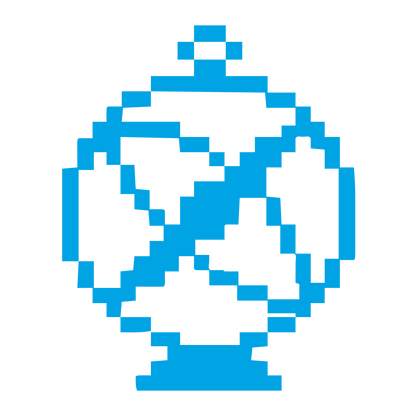 Pixel Astrolabe Globe Logo #00a3e4