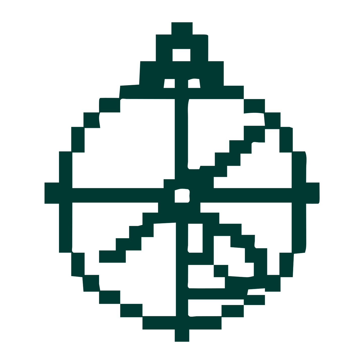 Pixel Astrolabe Logo #003932