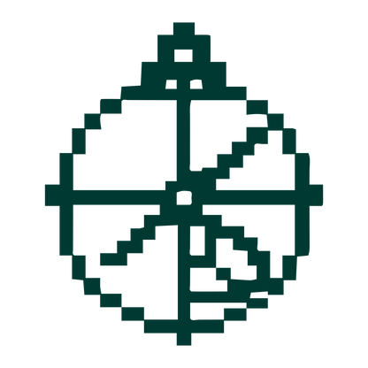 Pixel Astrolabe Logo #003932