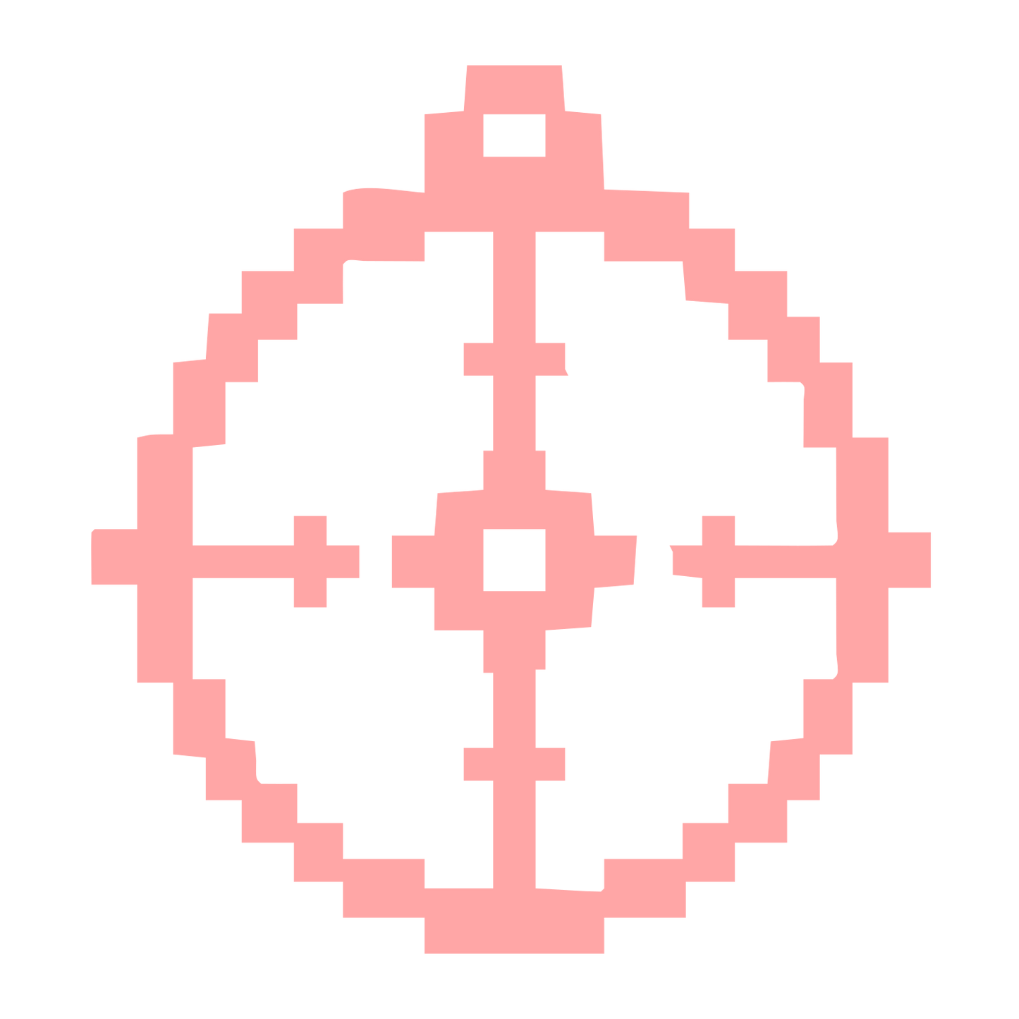 Pixel Astrolabe Compass Logo #ffa6a6