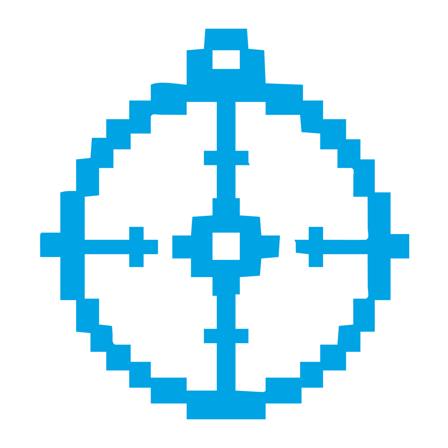 Pixel Astrolabe Compass Logo #00a3e4