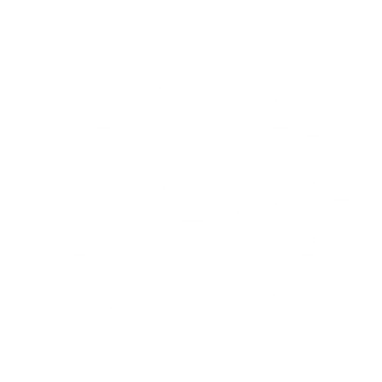 Pixel Astrolabe Compass Logo #ffffff