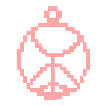 Pixel Astrolabe Ornament Logo #ffa6a6