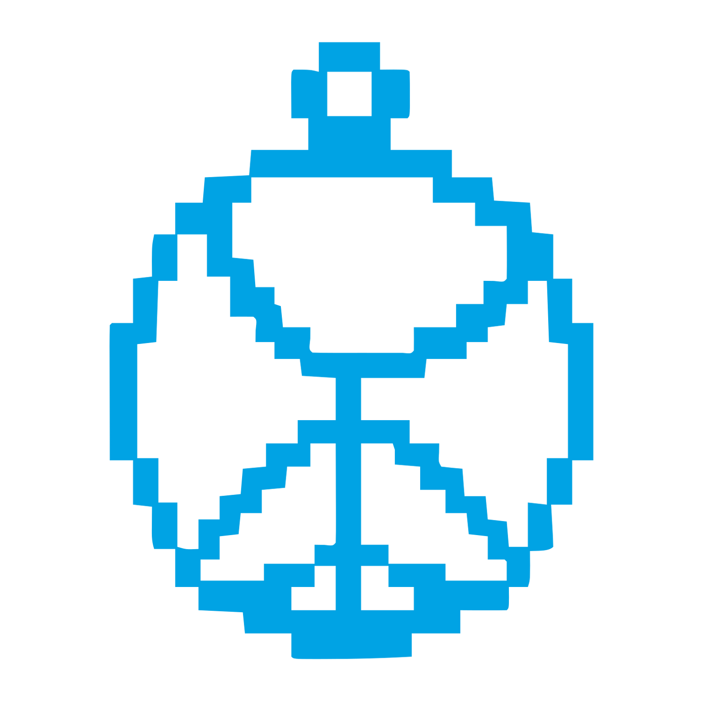 Pixel Astrolabe Ornament Logo #00a3e4