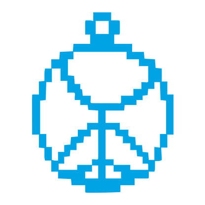 Pixel Astrolabe Ornament Logo #00a3e4