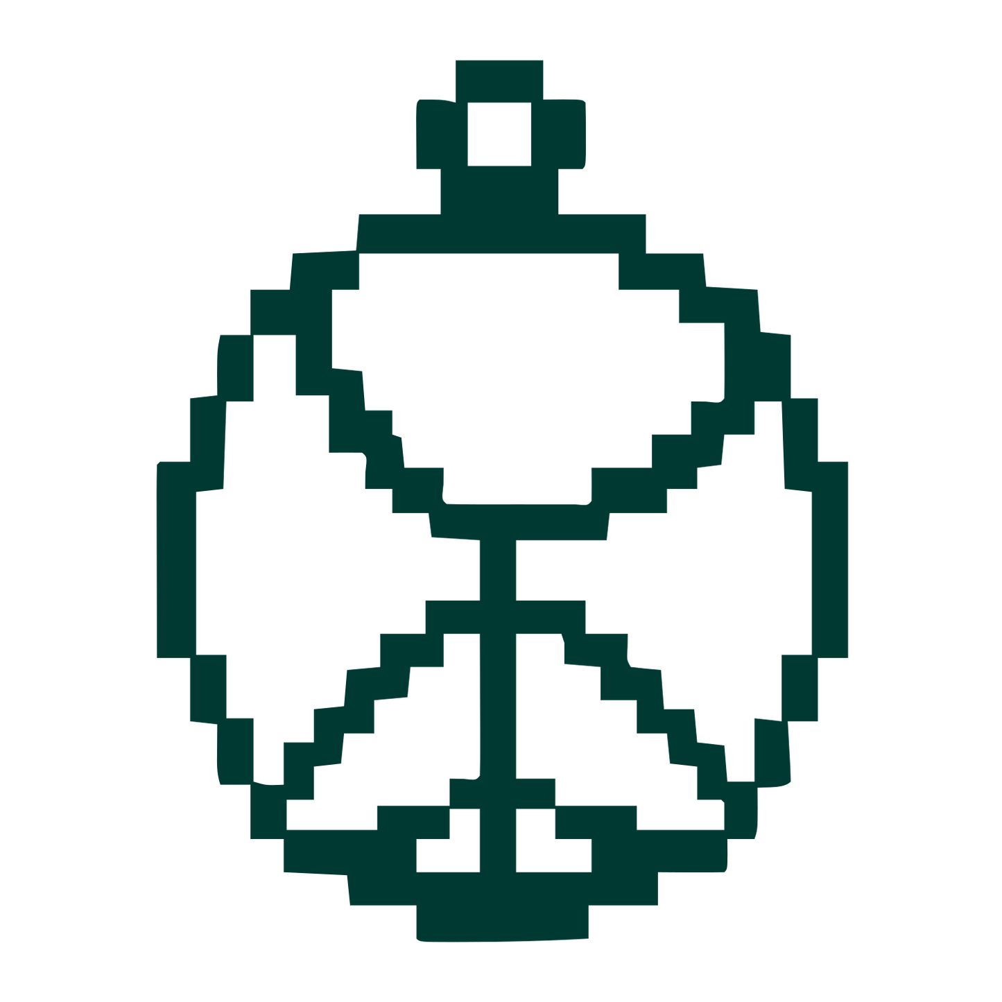 Pixel Astrolabe Ornament Logo #003932