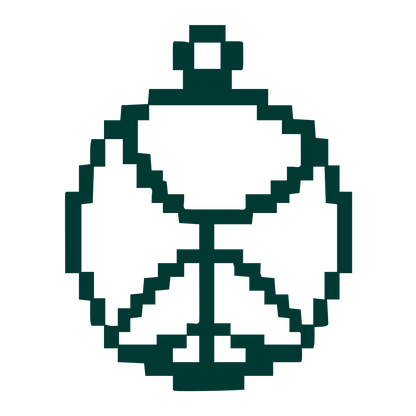 Pixel Astrolabe Ornament Logo #003932