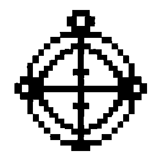 Pixel Astrolabe Globe Logo