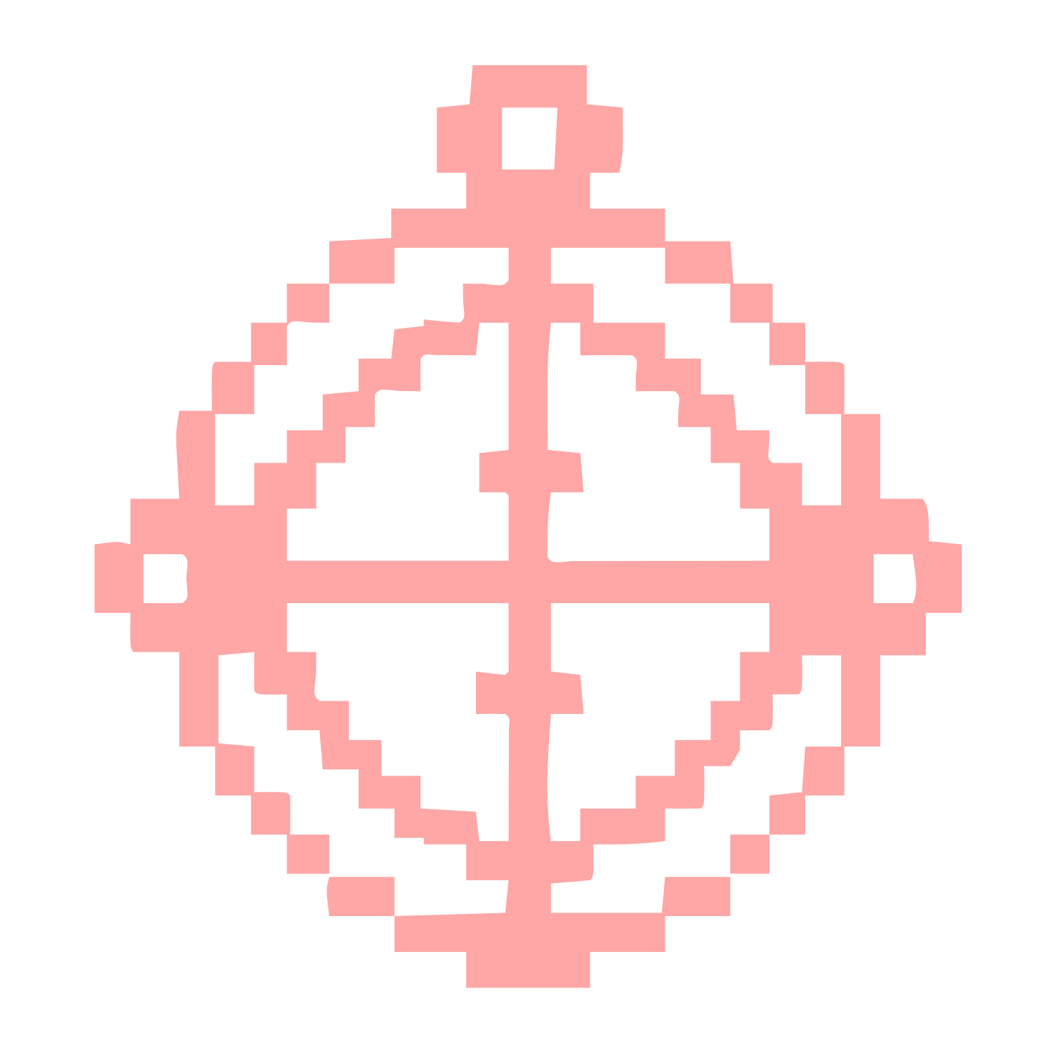 Pixel Astrolabe Globe Logo #ffa6a6