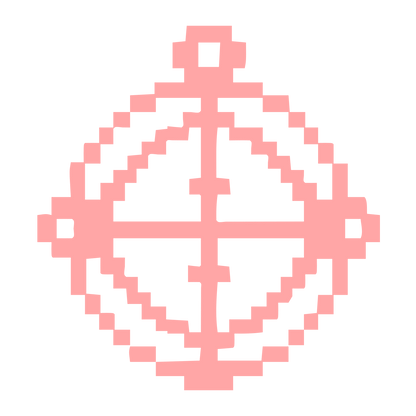 Pixel Astrolabe Globe Logo #ffa6a6
