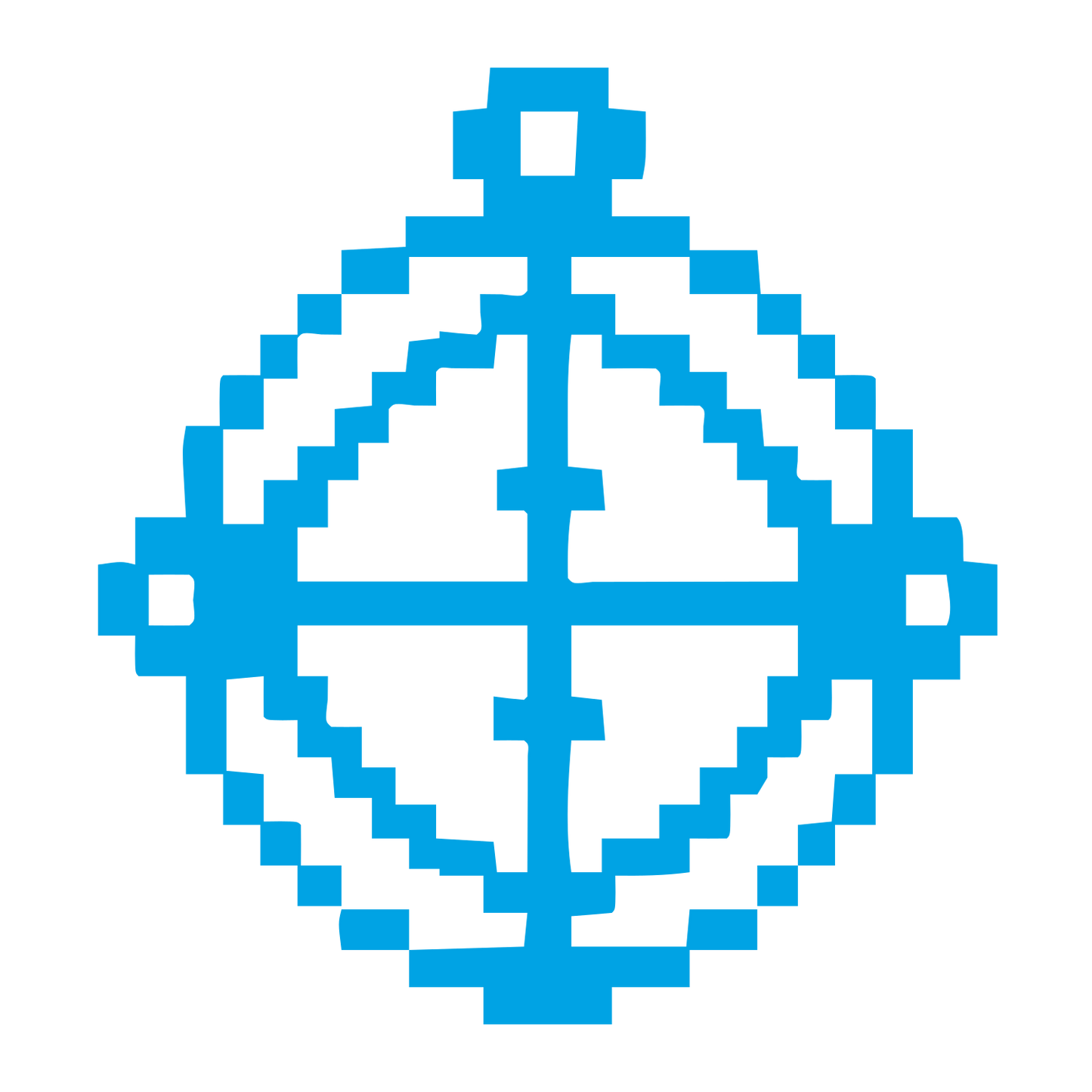 Pixel Astrolabe Globe Logo #00a3e4