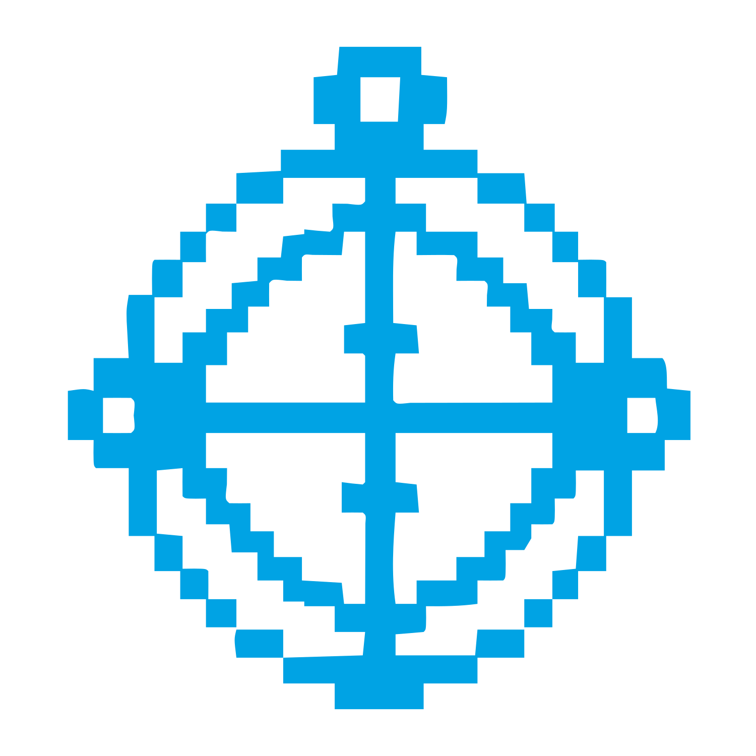 Pixel Astrolabe Globe Logo #00a3e4