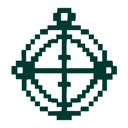 Pixel Astrolabe Globe Logo #003932