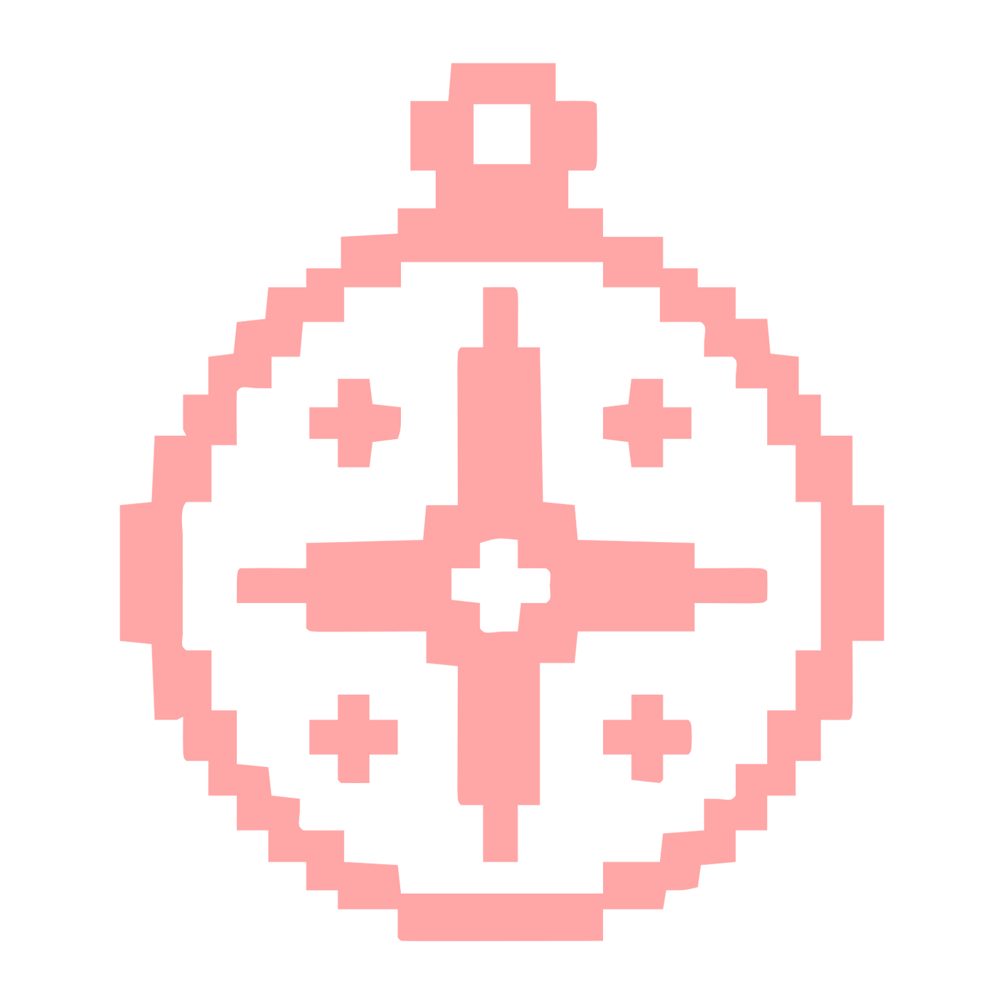 Pixel Astrolabe Ornament Logo #ffa6a6