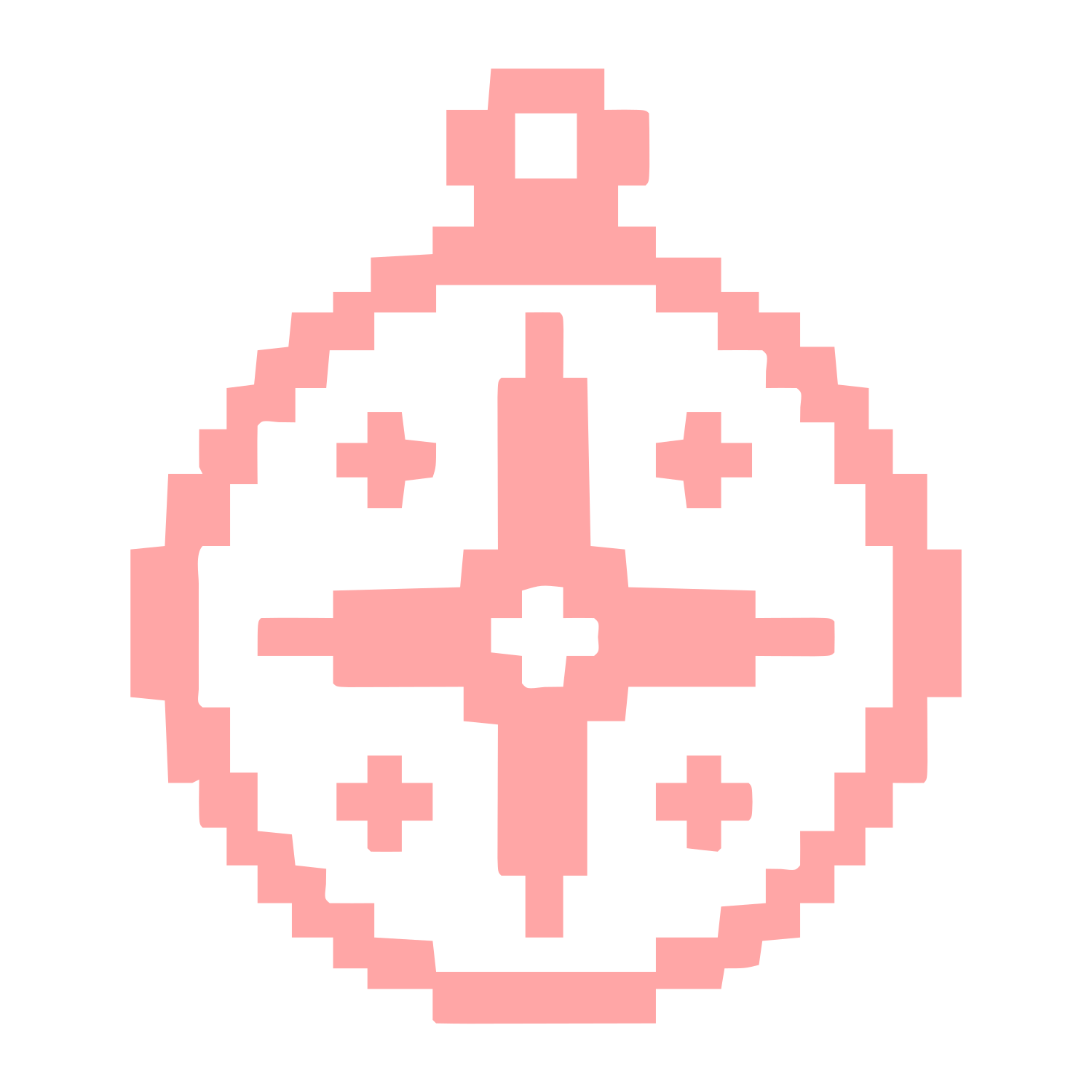 Pixel Astrolabe Ornament Logo #ffa6a6
