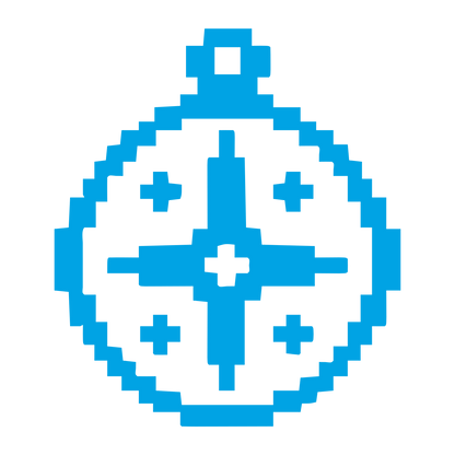 Pixel Astrolabe Ornament Logo #00a3e4