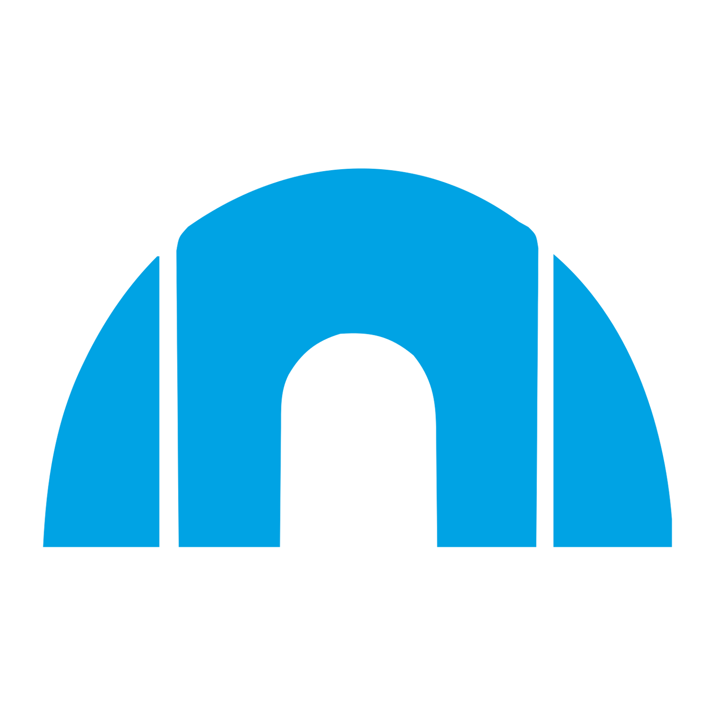 Arch Tunnel Tent Logo #00a3e4