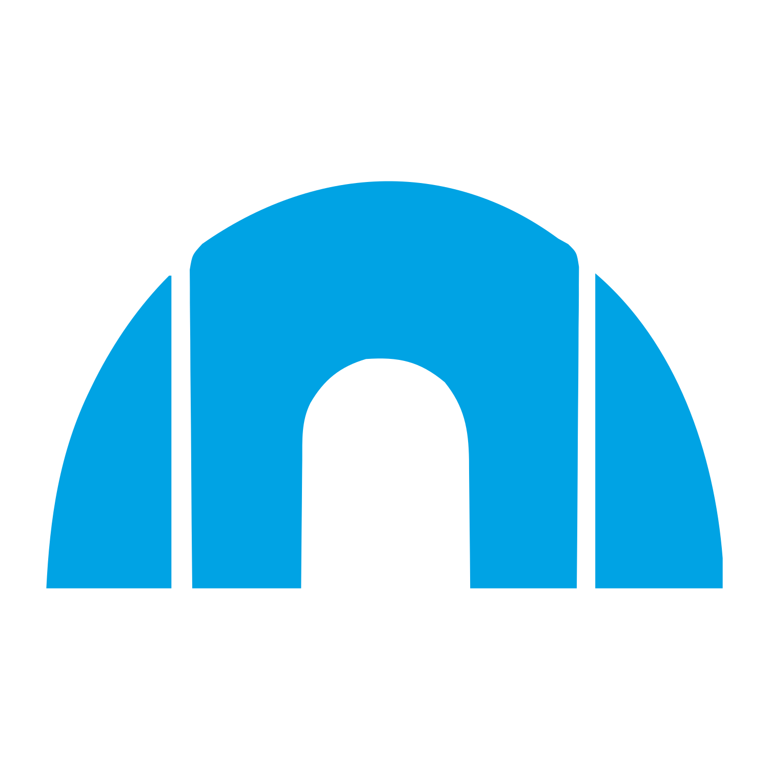 Arch Tunnel Tent Logo #00a3e4