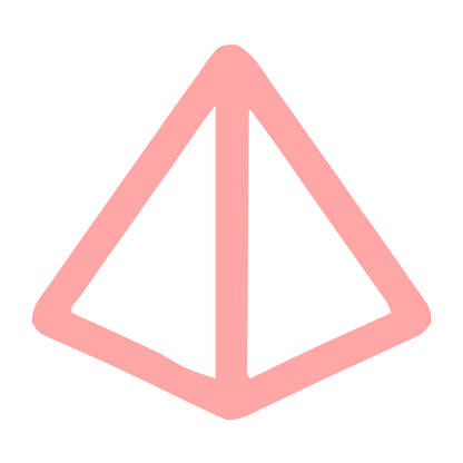 Monoline Pyramid Outline Logo #ffa6a6