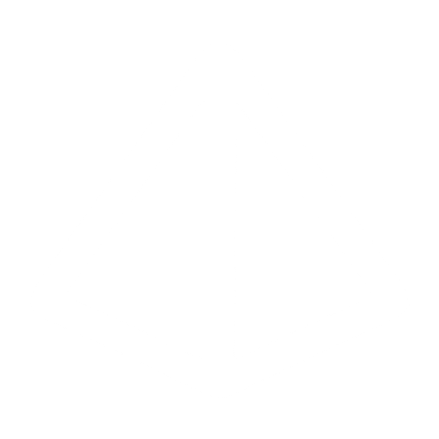Monoline Pyramid Outline Logo #ffffff