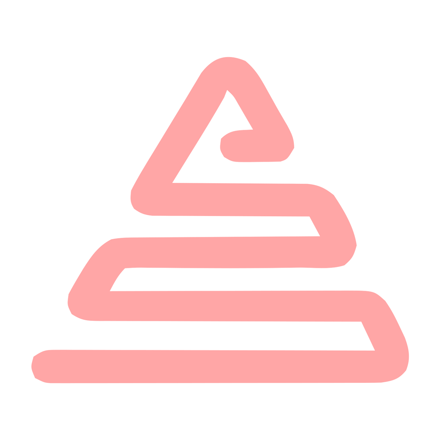 Monoline Pyramid Layers Logo #ffa6a6