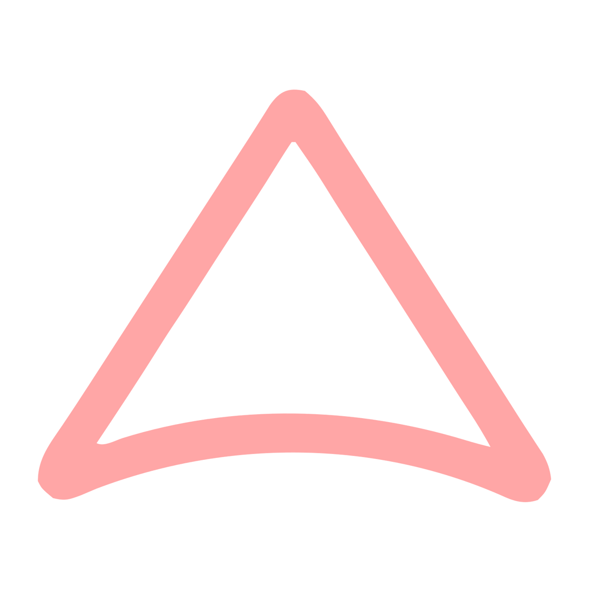 Monoline Triangle Pyramid Logo #ffa6a6