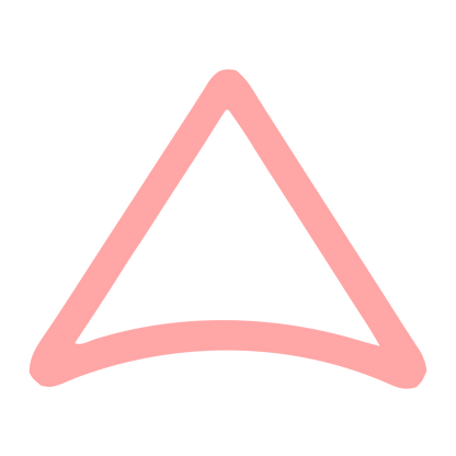Monoline Triangle Pyramid Logo #ffa6a6