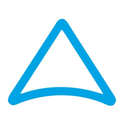 Monoline Triangle Pyramid Logo #00a3e4